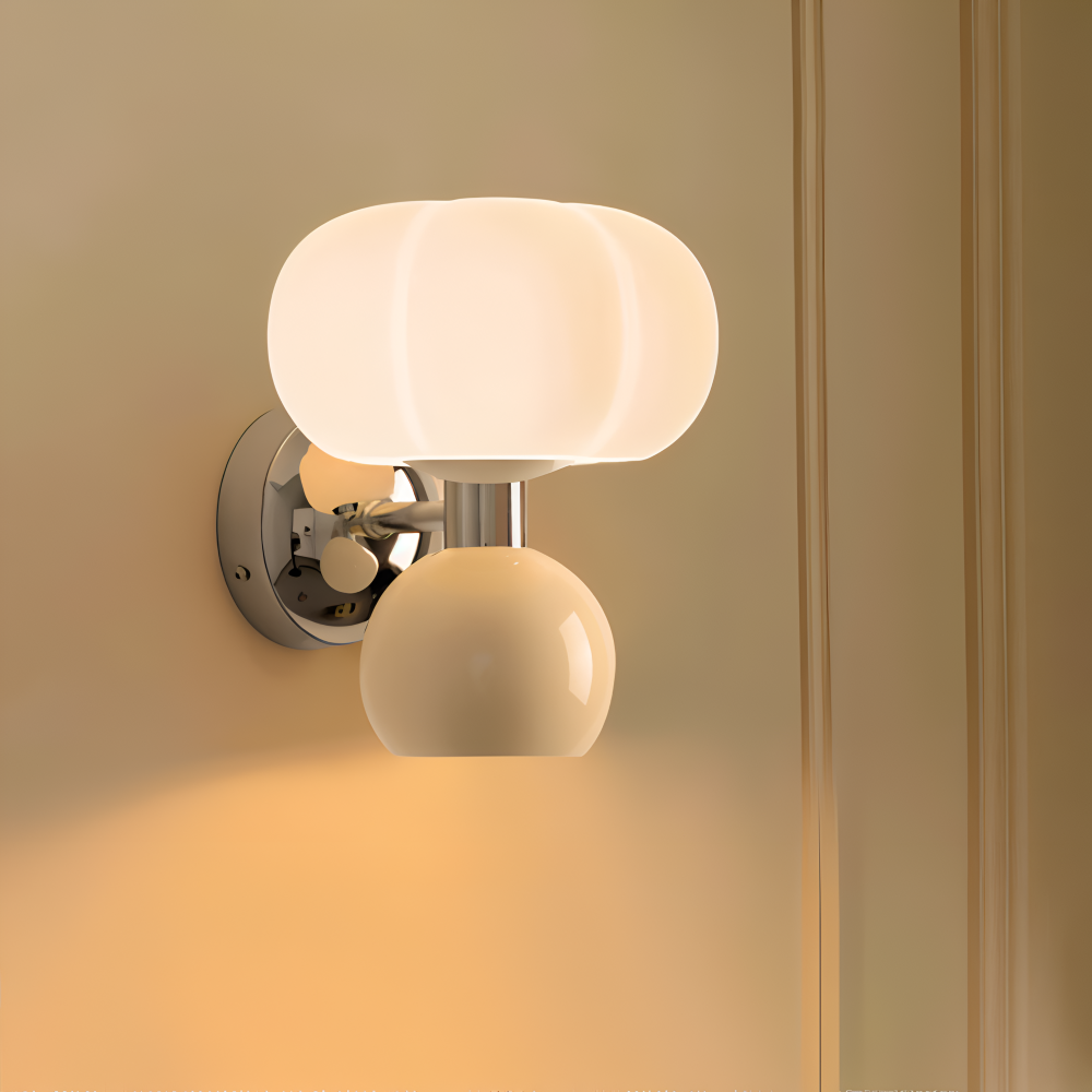 Kinkiet LED kremowy metalowy G9 minimalistyczny