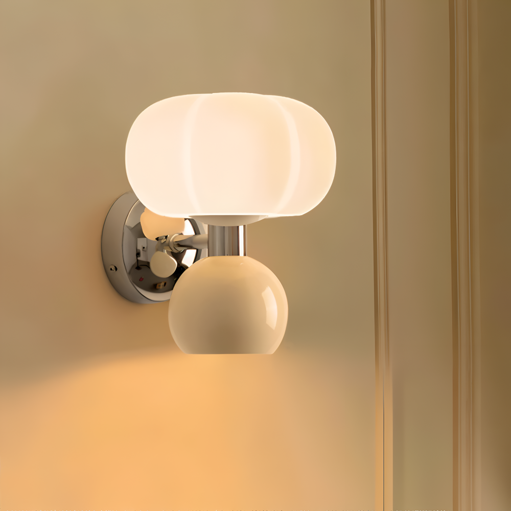 Kinkiet LED kremowy metalowy G9 minimalistyczny