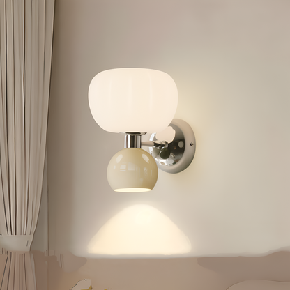 Kinkiet LED kremowy metalowy G9 minimalistyczny