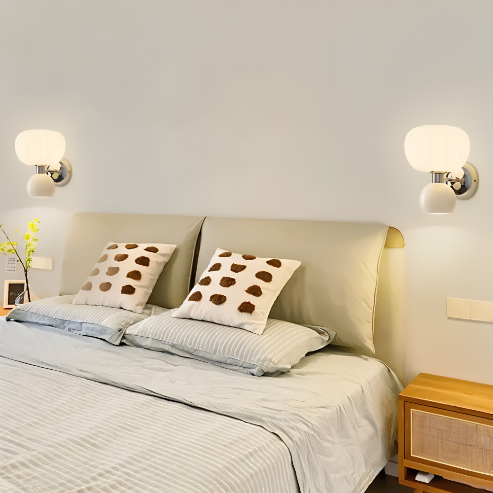 Kinkiet LED kremowy metalowy G9 minimalistyczny