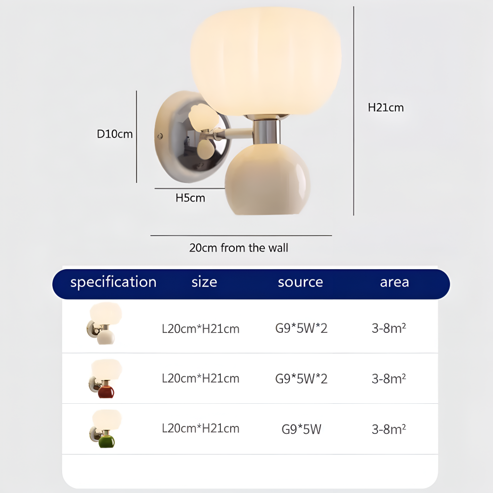 Kinkiet LED kremowy metalowy G9 minimalistyczny