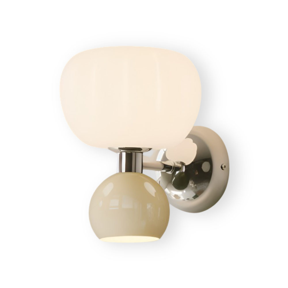Kinkiet LED kremowy metalowy G9 minimalistyczny