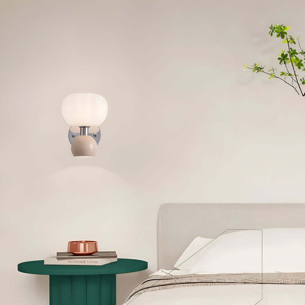 Kinkiet LED kremowy metalowy G9 minimalistyczny