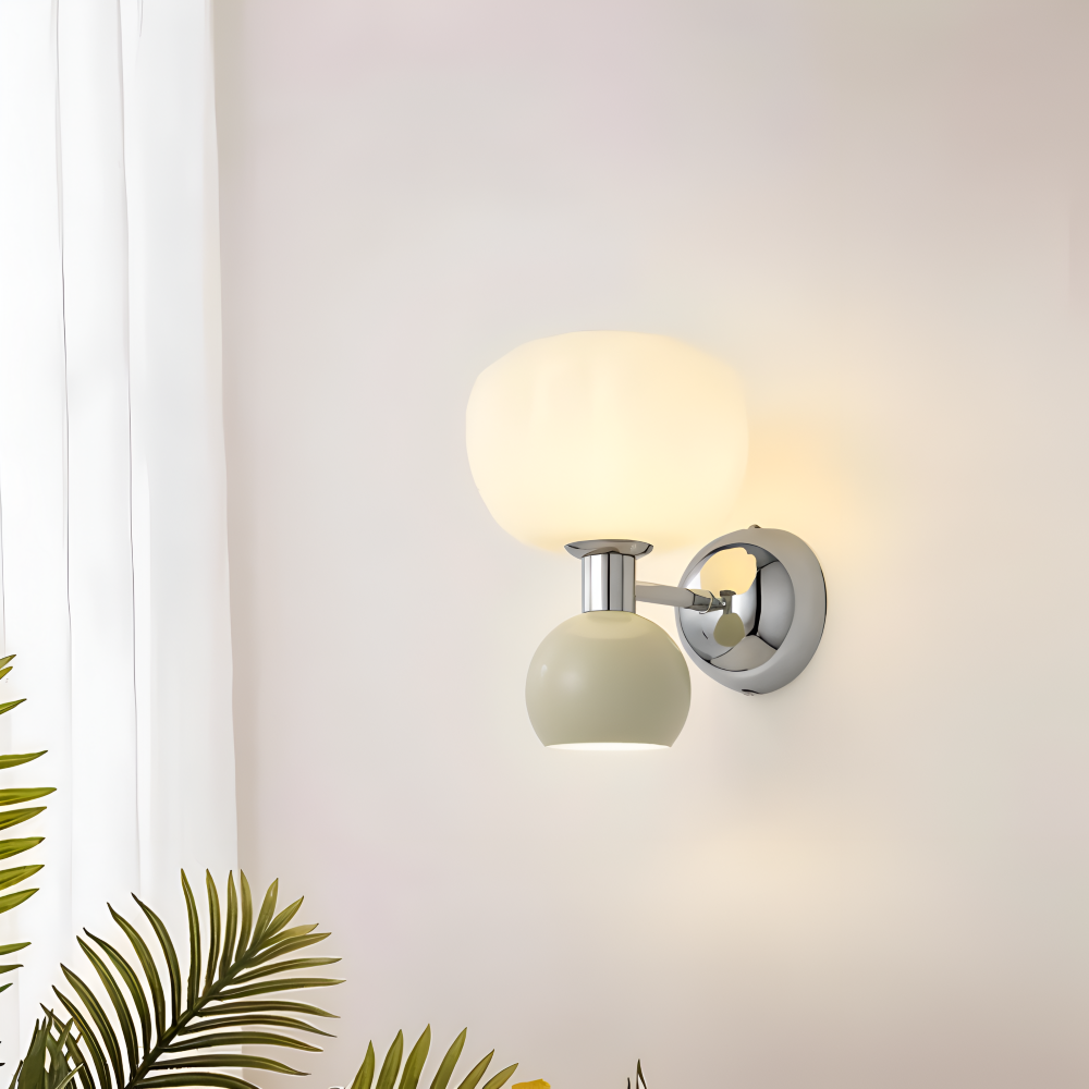 Kinkiet LED kremowy metalowy G9 minimalistyczny