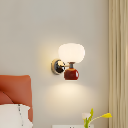 Kinkiet LED kremowy metalowy G9 minimalistyczny