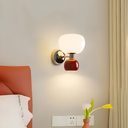 Kinkiet LED kremowy metalowy G9 minimalistyczny