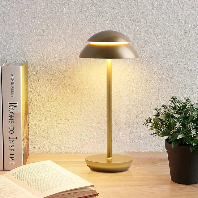 Bezprzewodowa lampka stołowa czarna LED USB-C