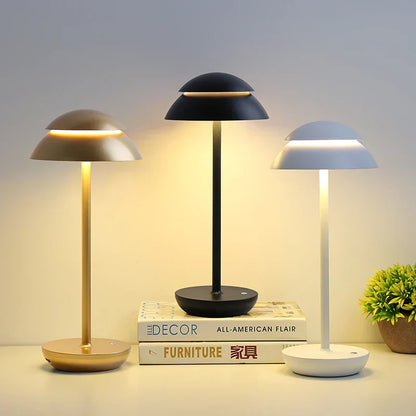 Bezprzewodowa lampka stołowa czarna LED USB-C