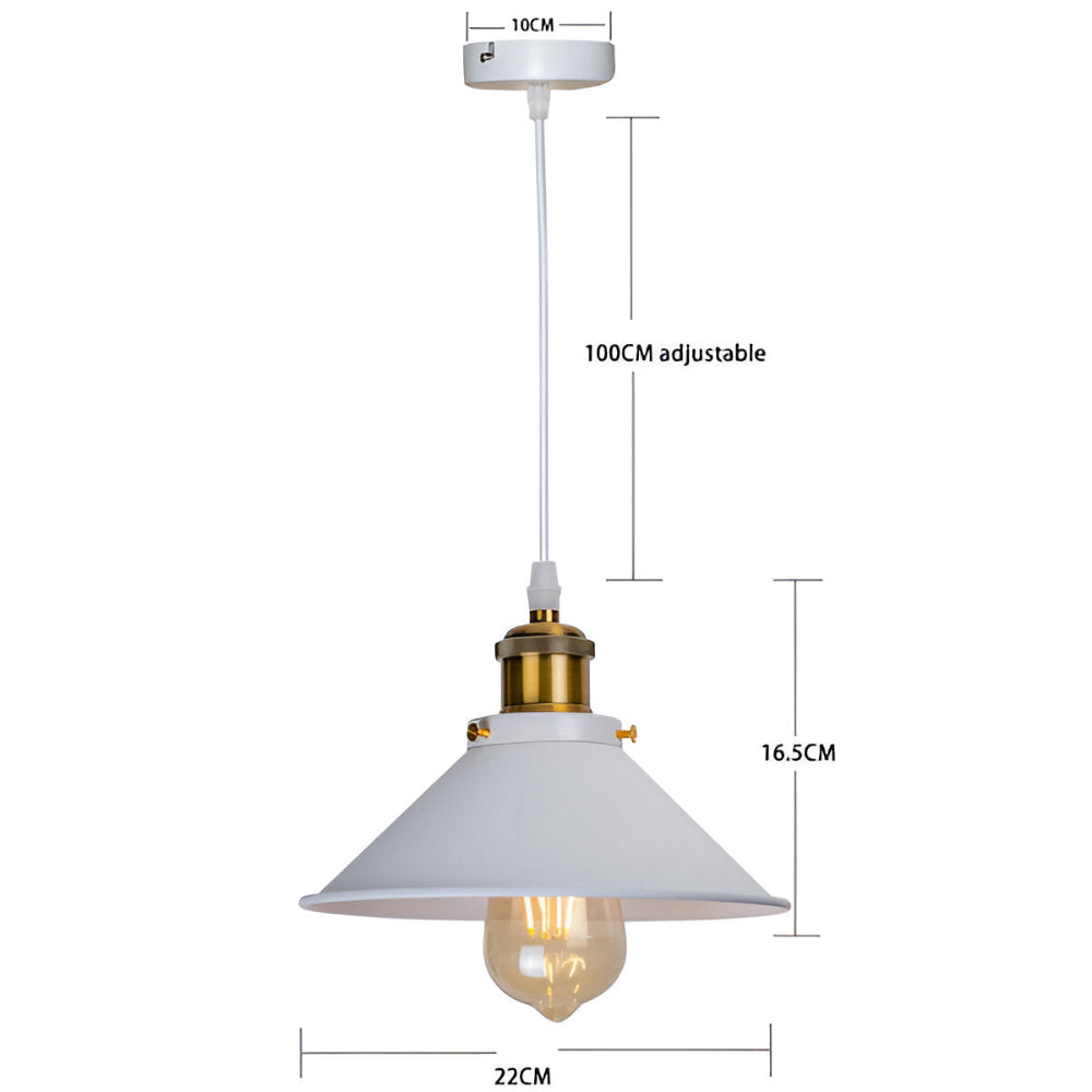 Lampa wisząca industrialna metalowa retro E27
