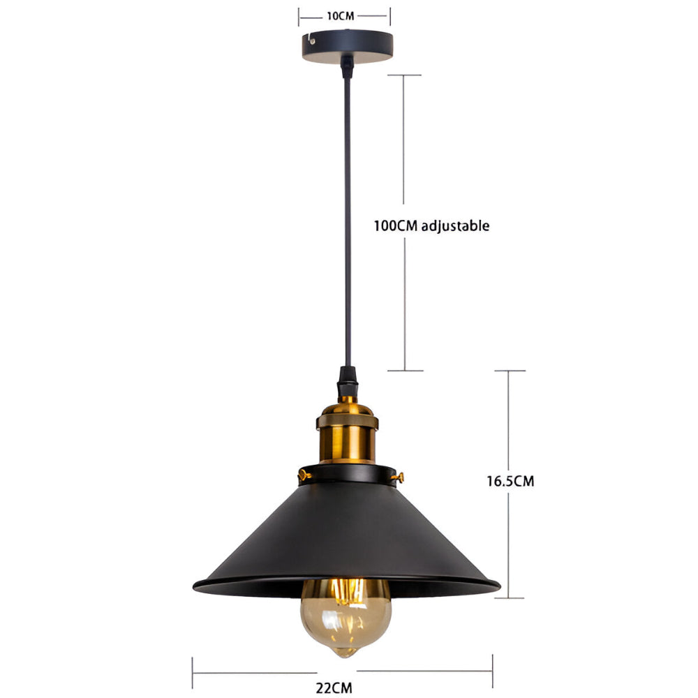 Lampa wisząca industrialna metalowa retro E27