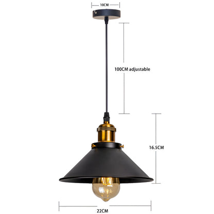 Lampa wisząca industrialna metalowa retro E27