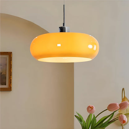 Lampa wisząca szklana Bauhaus LED ściemniana okrągła