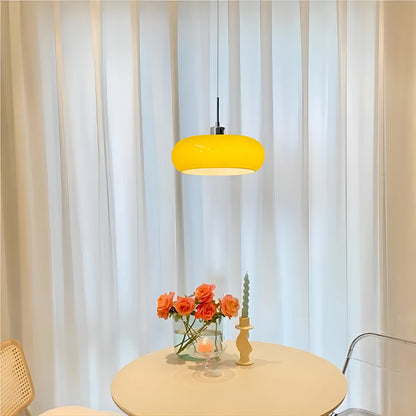 Lampa wisząca szklana Bauhaus LED ściemniana okrągła