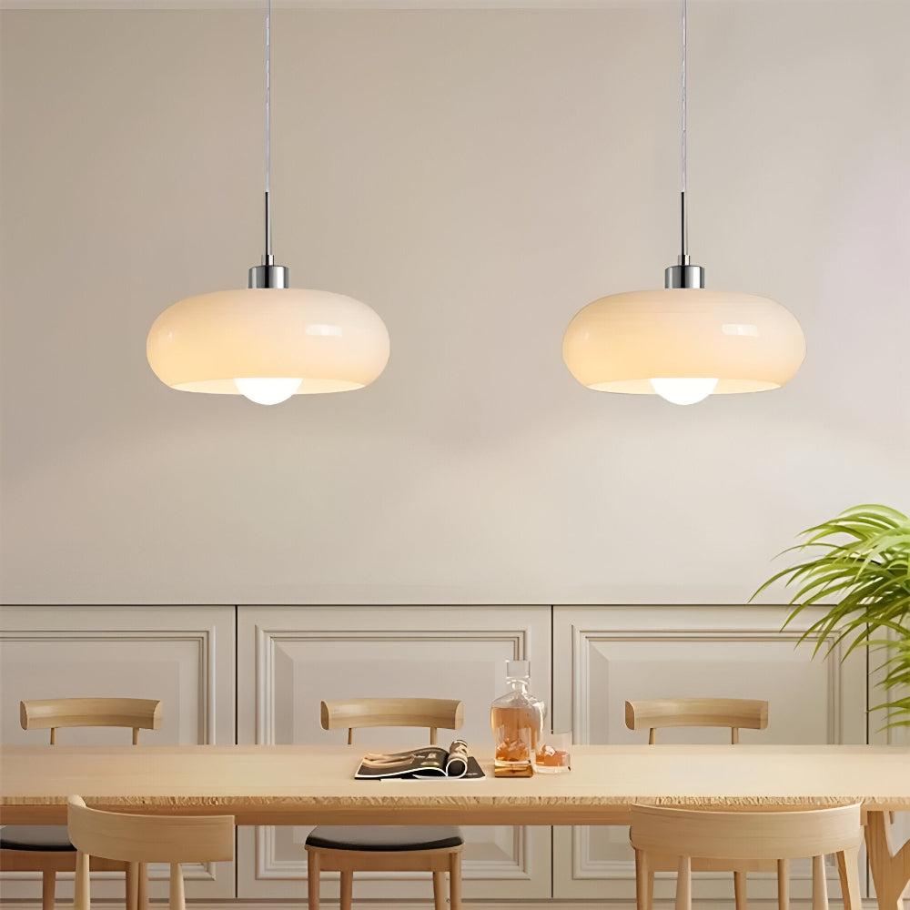 Lampa wisząca szklana Bauhaus LED ściemniana okrągła