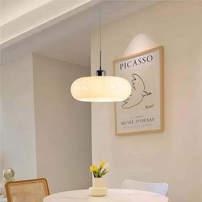 Lampa wisząca szklana Bauhaus LED ściemniana okrągła