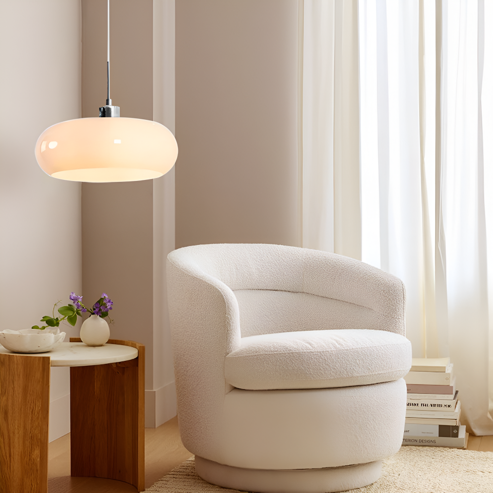 Lampa wisząca szklana Bauhaus LED ściemniana okrągła