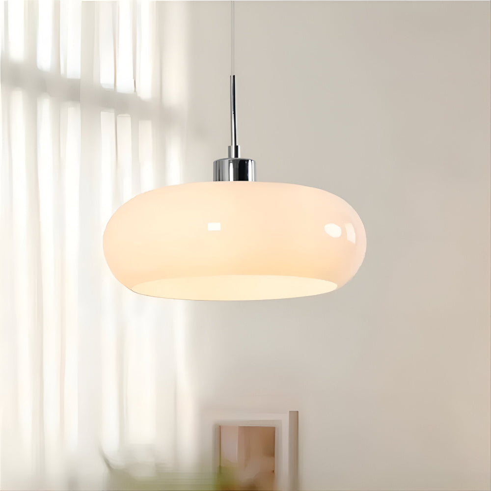Lampa wisząca szklana Bauhaus LED ściemniana okrągła