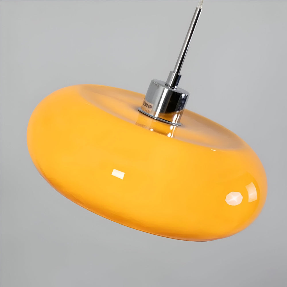 Lampa wisząca szklana Bauhaus LED ściemniana okrągła