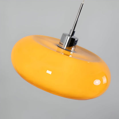 Lampa wisząca szklana Bauhaus LED ściemniana okrągła