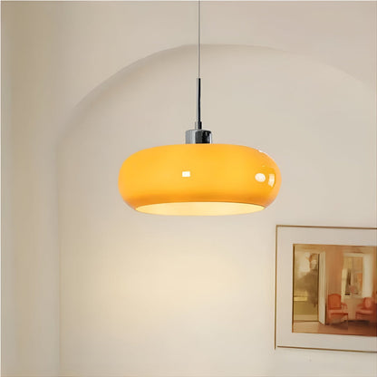 Lampa wisząca szklana Bauhaus LED ściemniana okrągła
