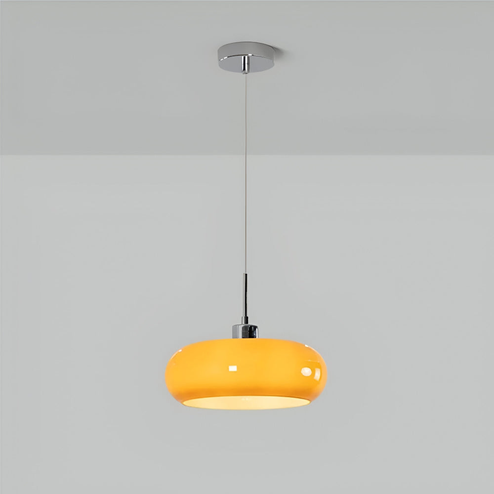 Lampa wisząca szklana Bauhaus LED ściemniana okrągła