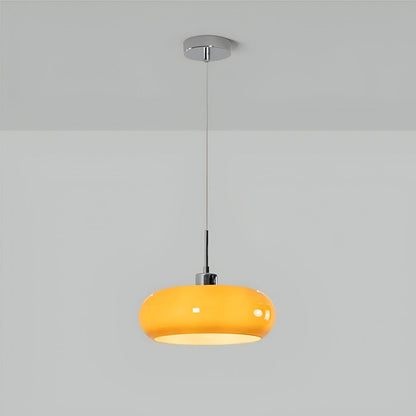 Lampa wisząca szklana Bauhaus LED ściemniana okrągła