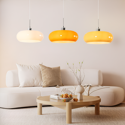Lampa wisząca szklana Bauhaus LED ściemniana okrągła
