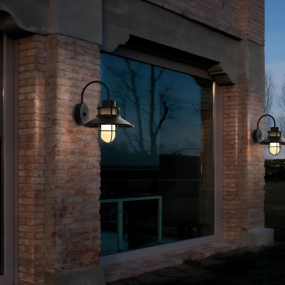 Industrialna lampa ścienna zewnętrzna IP65 E27
