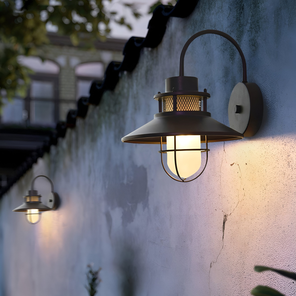 Industrialna lampa ścienna zewnętrzna IP65 E27