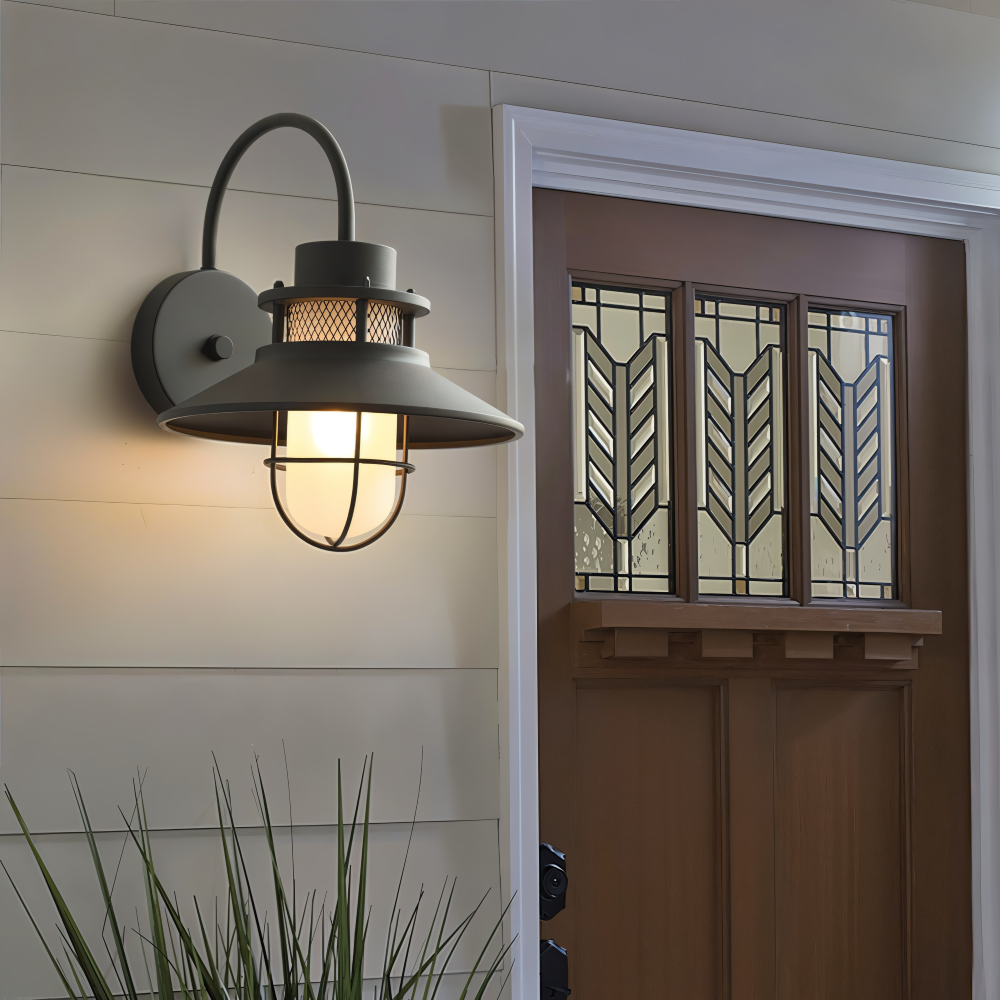 Industrialna lampa ścienna zewnętrzna IP65 E27