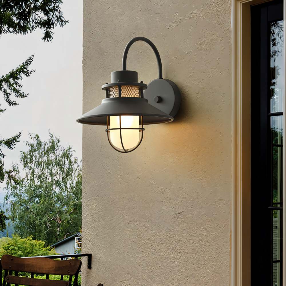 Industrialna lampa ścienna zewnętrzna IP65 E27