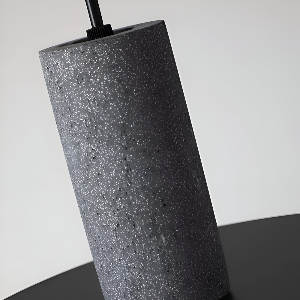 Lampa wisząca E27 z kamienia i aluminium industrialna