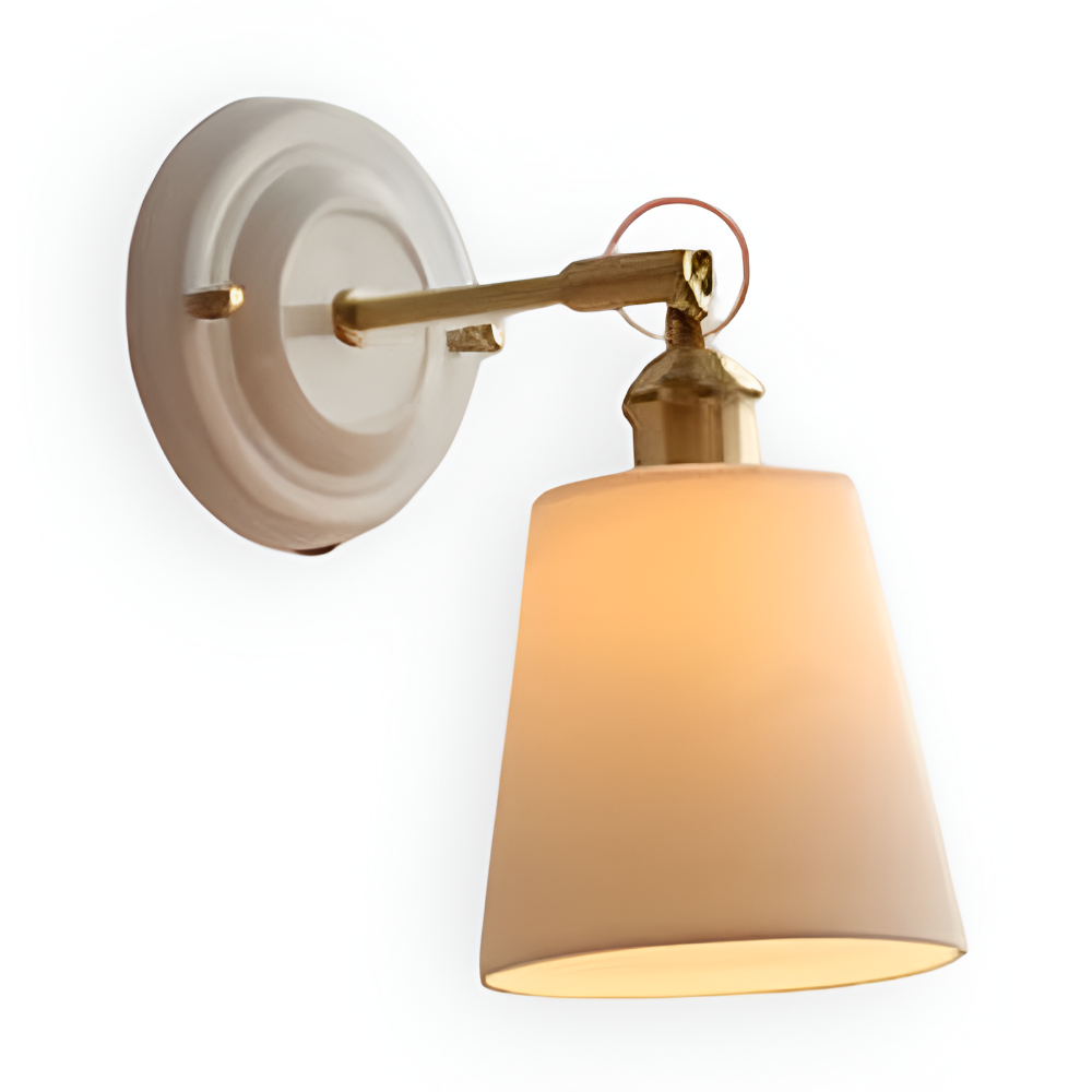Lampa ścienna ceramiczna z miedzią w stylu rustykalnym
