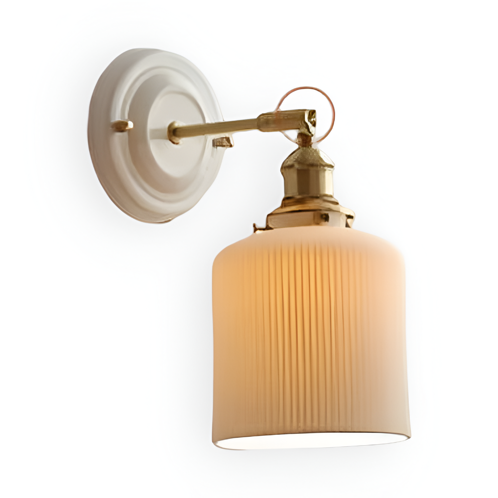 Lampa ścienna ceramiczna z miedzią w stylu rustykalnym