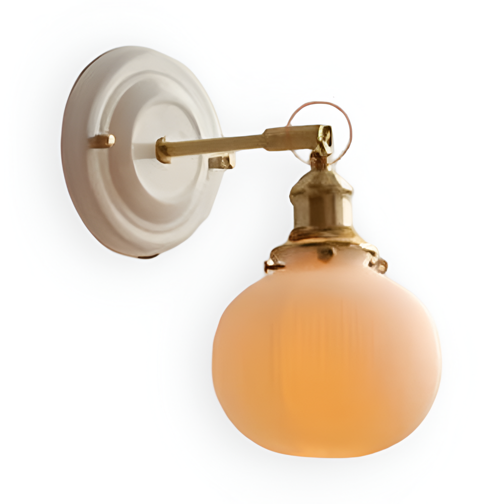 Lampa ścienna ceramiczna z miedzią w stylu rustykalnym