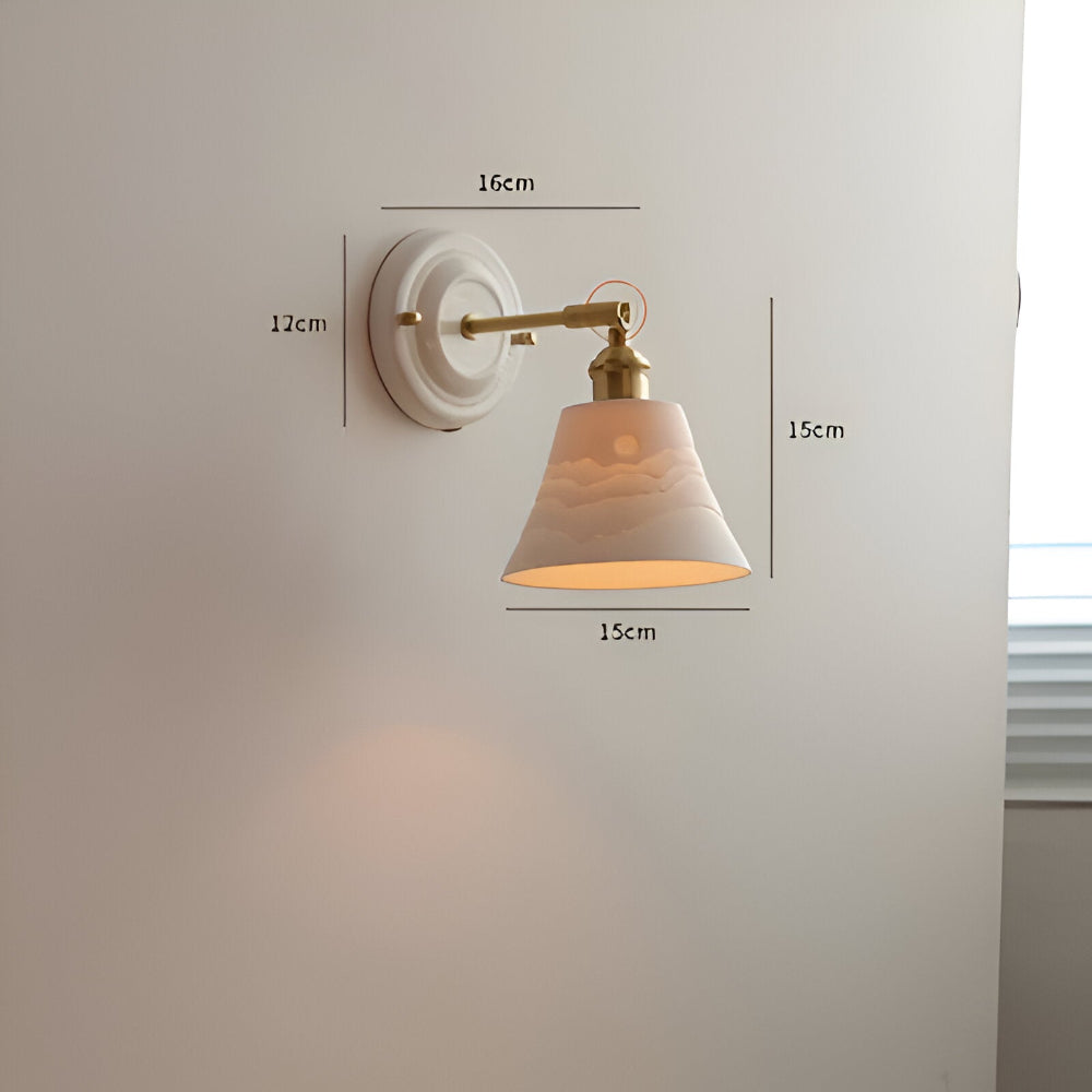 Lampa ścienna ceramiczna z miedzią w stylu rustykalnym