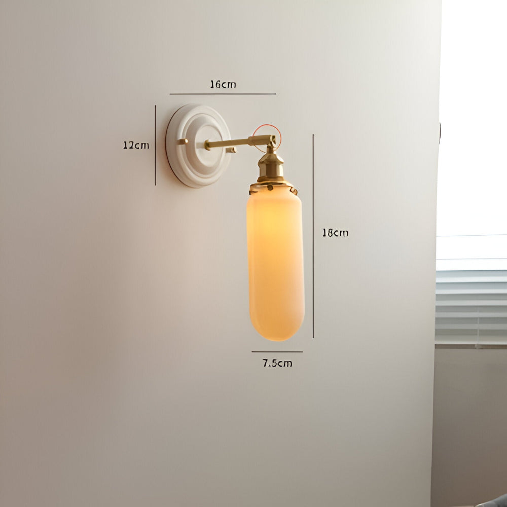 Lampa ścienna ceramiczna z miedzią w stylu rustykalnym