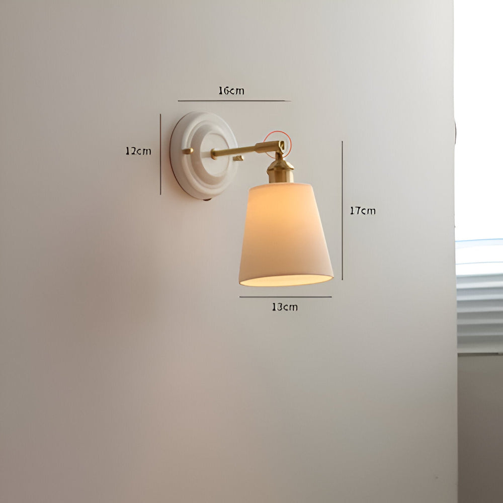 Lampa ścienna ceramiczna z miedzią w stylu rustykalnym