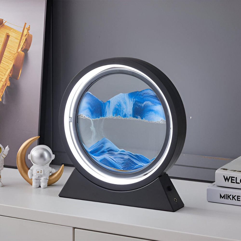 Lampka LED z ruchomym piaskiem USB do relaksu