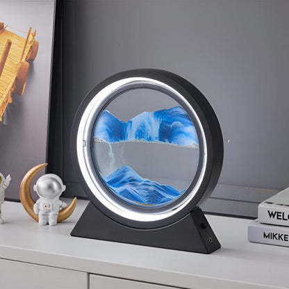 Lampka LED z ruchomym piaskiem USB do relaksu