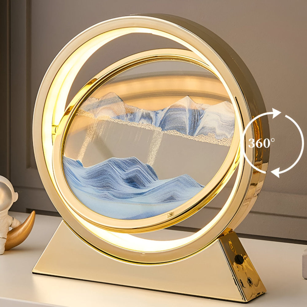 Lampka LED z ruchomym piaskiem USB do relaksu