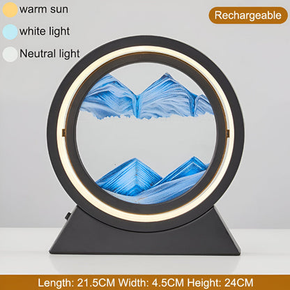 Lampka LED z ruchomym piaskiem USB do relaksu