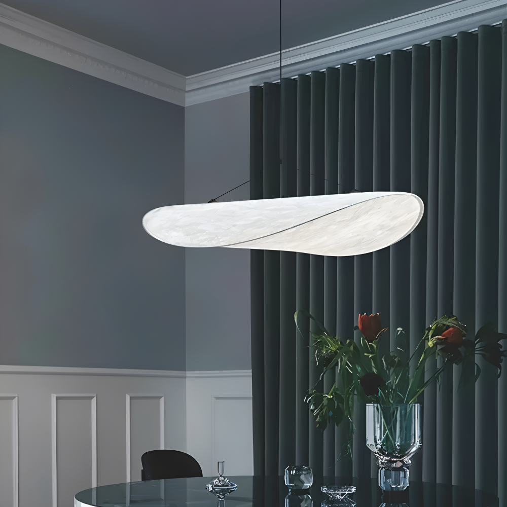 Ręcznie wykonana lampa wisząca z tkaniny do salonu