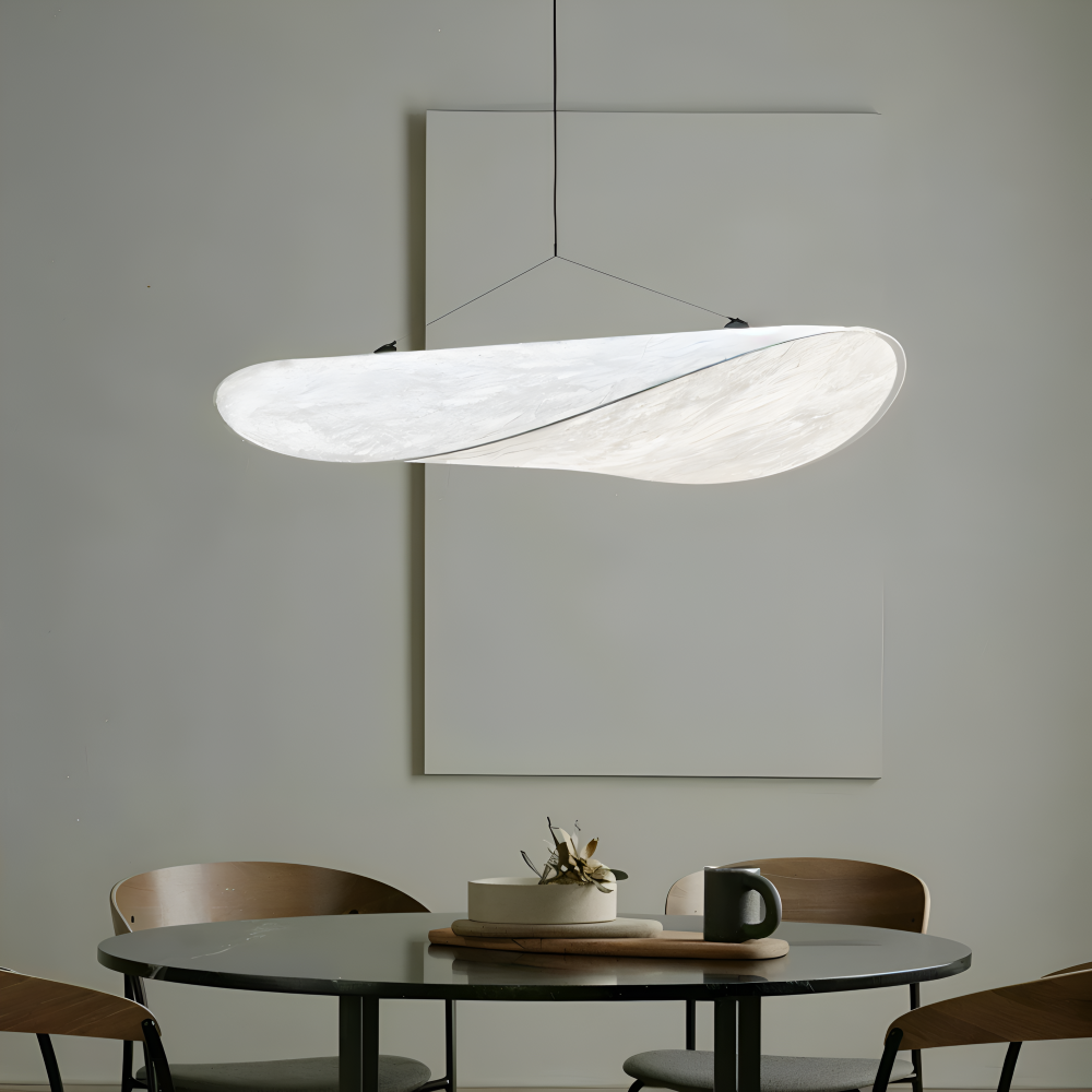 Ręcznie wykonana lampa wisząca z tkaniny do salonu