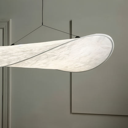 Ręcznie wykonana lampa wisząca z tkaniny do salonu
