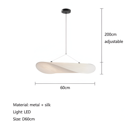 Ręcznie wykonana lampa wisząca z tkaniny do salonu