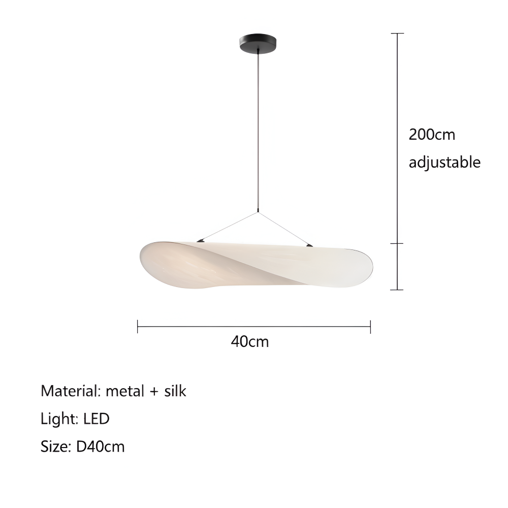 Ręcznie wykonana lampa wisząca z tkaniny do salonu