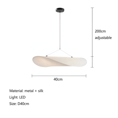 Ręcznie wykonana lampa wisząca z tkaniny do salonu