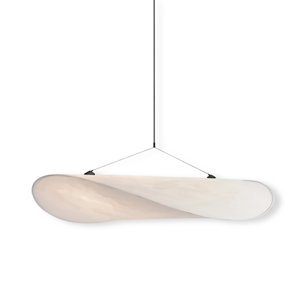 Ręcznie wykonana lampa wisząca z tkaniny do salonu