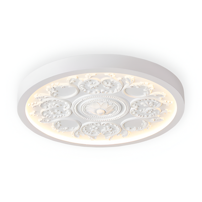 Lampa sufitowa LED rzeźbiona ściemniana żywiczna